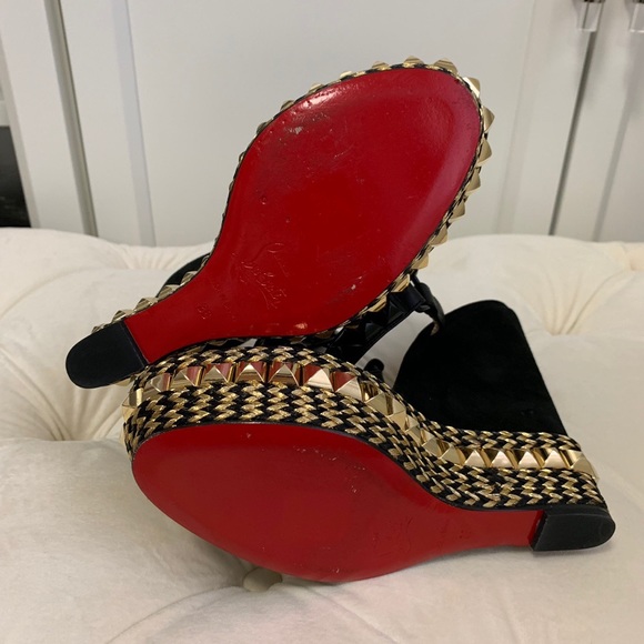 Christian Louboutin Espadrille Cataclou Wedges - Picture 4 of 5